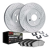 2412-42006 Geoperformance Drilled/Slotted Brake Rotors with Ultimate-Duty Brake Pads Kit & Hardware, Fits Select Mopar, Position - image 1