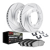2412-46000 Geoperformance Slotted Brake Rotors with Ultimate-Duty Brake Pads Kit & Hardware, 2006-2011 GM, Position: Front - image 1