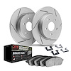 2412-55000 Geoperformance Slotted Brake Rotors with Ultimate-Duty Brake Pads Kit & Hardware, 2003-2011 Ford/Lincoln/Mercury/Mazd - image 1