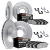 2414-42000 Geoperformance Drilled Brake Rotors with Ultimate-Duty Brake Pads Kit & Hardware, 2005-2010 Mopar, Position: Front an - image 1