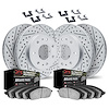 2414-54025 Geoperformance Drilled/Slotted Brake Rotors with Ultimate-Duty Brake Pads Kit & Hardware, 2004-2008 Ford/Lincoln/Merc - image 1