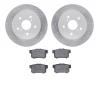 2502-01001 Geoperformance Drilled/Slotted Rotors w/5000 Advanced Brake Pads Kit, 2007-2014 Suzuki, Position: Rear - image 1