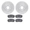 2502-03004 Geoperformance Drilled/Slotted Rotors w/5000 Advanced Brake Pads Kit, 2016-2020 Kia/Hyundai/Genesis, Position: Front - image 1