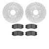 2502-03008 Geoperformance Drilled/Slotted Rotors w/5000 Advanced Brake Pads Kit, 2004-2006 Kia/Hyundai/Genesis, Position: Front - image 1