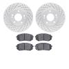 2502-03009 Geoperformance Drilled/Slotted Rotors w/5000 Advanced Brake Pads Kit, 2011-2012 Kia/Hyundai/Genesis, Position: Front - image 1