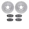 2502-03010 Geoperformance Drilled/Slotted Rotors w/5000 Advanced Brake Pads Kit, 2009-2012 Kia/Hyundai/Genesis, Position: Front - image 1