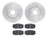 2502-03015 Geoperformance Drilled/Slotted Rotors w/5000 Advanced Brake Pads Kit, 2006-2011 Kia/Hyundai/Genesis, Position: Front - image 1