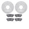 2502-03016 Geoperformance Drilled/Slotted Rotors w/5000 Advanced Brake Pads Kit, 2001-2010 Kia/Hyundai/Genesis, Position: Rear - image 1