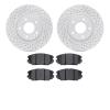 2502-03019 Geoperformance Drilled/Slotted Rotors w/5000 Advanced Brake Pads Kit, 2005-2010 Kia/Hyundai/Genesis, Position: Front - image 1