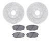 2502-03020 Geoperformance Drilled/Slotted Rotors w/5000 Advanced Brake Pads Kit, 2010-2019 Kia/Hyundai/Genesis, Position: Front - image 1
