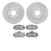 2502-03021 Geoperformance Drilled/Slotted Rotors w/5000 Advanced Brake Pads Kit, 2013-2015 Kia/Hyundai/Genesis, Position: Front - image 1