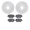2502-03022 Geoperformance Drilled/Slotted Rotors w/5000 Advanced Brake Pads Kit, 2009-2016 Kia/Hyundai/Genesis, Position: Front - image 1