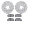 2502-03023 Geoperformance Drilled/Slotted Rotors w/5000 Advanced Brake Pads Kit, 2014-2018 Kia/Hyundai/Genesis, Position: Front - image 1