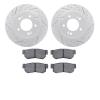 2502-03027 Geoperformance Drilled/Slotted Rotors w/5000 Advanced Brake Pads Kit, 2005-2008 Kia/Hyundai/Genesis, Position: Rear - image 1