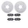 2502-03028 Geoperformance Drilled/Slotted Rotors w/5000 Advanced Brake Pads Kit, 2008-2011 Kia/Hyundai/Genesis, Position: Rear - image 1