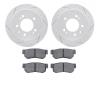 2502-03033 Geoperformance Drilled/Slotted Rotors w/5000 Advanced Brake Pads Kit, 2007-2009 Kia/Hyundai/Genesis, Position: Rear - image 1