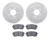 2502-03035 Geoperformance Drilled/Slotted Rotors w/5000 Advanced Brake Pads Kit, 2014-2020 Kia/Hyundai/Genesis, Position: Rear - image 1