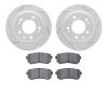 2502-03038 Geoperformance Drilled/Slotted Rotors w/5000 Advanced Brake Pads Kit, 2009-2016 Kia/Hyundai/Genesis, Position: Rear - image 1