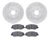 2502-03039 Geoperformance Drilled/Slotted Rotors w/5000 Advanced Brake Pads Kit, 2009-2011 Kia/Hyundai/Genesis, Position: Front - image 1