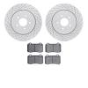 2502-03040 Geoperformance Drilled/Slotted Rotors w/5000 Advanced Brake Pads Kit, 2010-2016 Kia/Hyundai/Genesis, Position: Rear - image 1