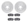 2502-03042 Geoperformance Drilled/Slotted Rotors w/5000 Advanced Brake Pads Kit, 2014-2017 Kia/Hyundai/Genesis, Position: Front - image 1