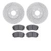 2502-03043 Geoperformance Drilled/Slotted Rotors w/5000 Advanced Brake Pads Kit, 2010-2016 Kia/Hyundai/Genesis, Position: Front - image 1