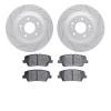2502-03045 Geoperformance Drilled/Slotted Rotors w/5000 Advanced Brake Pads Kit, 2010-2016 Kia/Hyundai/Genesis, Position: Rear - image 1