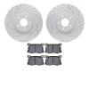 2502-03049 Geoperformance Drilled/Slotted Rotors w/5000 Advanced Brake Pads Kit, 2015-2017 Kia/Hyundai/Genesis, Position: Front - image 1