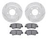 2502-03050 Geoperformance Drilled/Slotted Rotors w/5000 Advanced Brake Pads Kit, Fits Select Kia/Hyundai/Genesis, Position: Rear - image 1