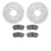 2502-03052 Geoperformance Drilled/Slotted Rotors w/5000 Advanced Brake Pads Kit, Fits Select Kia/Hyundai/Genesis, Position: Rear - image 1
