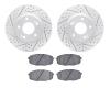 2502-03053 Geoperformance Drilled/Slotted Rotors w/5000 Advanced Brake Pads Kit, Fits Select Kia/Hyundai/Genesis, Position: Fron - image 1