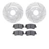 2502-03054 Geoperformance Drilled/Slotted Rotors w/5000 Advanced Brake Pads Kit, 2011-2016 Kia/Hyundai/Genesis, Position: Front - image 1