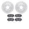 2502-03055 Geoperformance Drilled/Slotted Rotors w/5000 Advanced Brake Pads Kit, 2016-2021 Kia/Hyundai/Genesis, Position: Front - image 1