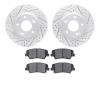 2502-03056 Geoperformance Drilled/Slotted Rotors w/5000 Advanced Brake Pads Kit, 2017-2020 Kia/Hyundai/Genesis, Position: Front - image 1