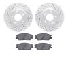 2502-03058 Geoperformance Drilled/Slotted Rotors w/5000 Advanced Brake Pads Kit, Fits Select Kia/Hyundai/Genesis, Position: Fron - image 1