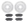 2502-03059 Geoperformance Drilled/Slotted Rotors w/5000 Advanced Brake Pads Kit, 2010-2017 Kia/Hyundai/Genesis, Position: Rear - image 1
