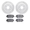 2502-03060 Geoperformance Drilled/Slotted Rotors w/5000 Advanced Brake Pads Kit, 2009-2009 Kia/Hyundai/Genesis, Position: Rear - image 1