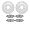 2502-03061 Geoperformance Drilled/Slotted Rotors w/5000 Advanced Brake Pads Kit, 2018-2020 Kia/Hyundai/Genesis, Position: Rear - image 1