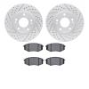 2502-03065 Geoperformance Drilled/Slotted Rotors w/5000 Advanced Brake Pads Kit, 2010-2011 Kia/Hyundai/Genesis, Position: Front - image 1