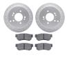 2502-03068 Geoperformance Drilled/Slotted Rotors w/5000 Advanced Brake Pads Kit, 2001-2010 Kia/Hyundai/Genesis, Position: Rear - image 1