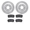 2502-03074 Geoperformance Drilled/Slotted Rotors w/5000 Advanced Brake Pads Kit, 2015-2021 Kia/Hyundai/Genesis, Position: Rear - image 1