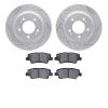2502-03086 Geoperformance Drilled/Slotted Rotors w/5000 Advanced Brake Pads Kit, Fits Select Kia/Hyundai/Genesis, Position: Rear - image 1