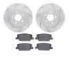 2502-03089 Geoperformance Drilled/Slotted Rotors w/5000 Advanced Brake Pads Kit, Fits Select Kia/Hyundai/Genesis, Position: Rear - image 1