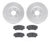 2502-03091 Geoperformance Drilled/Slotted Rotors w/5000 Advanced Brake Pads Kit, Fits Select Kia/Hyundai/Genesis, Position: Fron - image 1