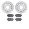 2502-03094 Geoperformance Drilled/Slotted Rotors w/5000 Advanced Brake Pads Kit, Fits Select Kia/Hyundai/Genesis, Position: Rear - image 1