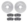 2502-03095 Geoperformance Drilled/Slotted Rotors w/5000 Advanced Brake Pads Kit, Fits Select Kia/Hyundai/Genesis, Position: Fron - image 1