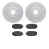 2502-03097 Geoperformance Drilled/Slotted Rotors w/5000 Advanced Brake Pads Kit, Fits Select Kia/Hyundai/Genesis, Position: Fron - image 1
