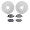 2502-07004 Geoperformance Drilled/Slotted Rotors w/5000 Advanced Brake Pads Kit, 2013-2019 Mopar, Position: Rear - image 1
