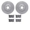 2502-10000 Geoperformance Drilled/Slotted Rotors w/5000 Advanced Brake Pads Kit, Fits Select Kia/Hyundai/Genesis, Position: Fron - image 1