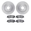 2502-11007 Geoperformance Drilled/Slotted Rotors w/5000 Advanced Brake Pads Kit, 2010-2017 Land Rover, Position: Front - image 1